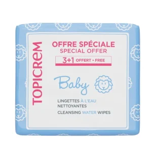 Topicrem Pack Baby Toallitas 3+1, 60 unidades